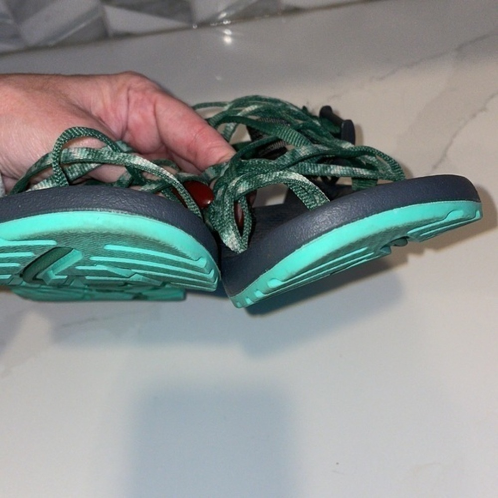 Chaco Women’s Classic ZX3 Sport Sandals Hiking Water Outdoor‎ Green Size 8 - Picture 5 of 6